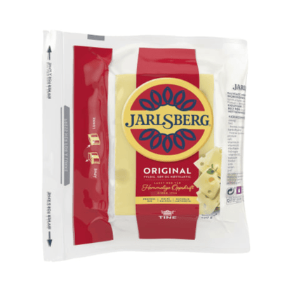 Tine Jarlsberg Rindless Cheese 450g – Skorpefri Jarlsberg - Scandi Candy Swedish Candy Shop
