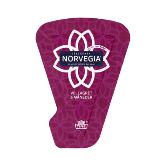 Tine Norvegia Aged Cheese with Rind Approx. 500g – Vellagret m/Skorpe - Scandi Candy Swedish Candy Shop
