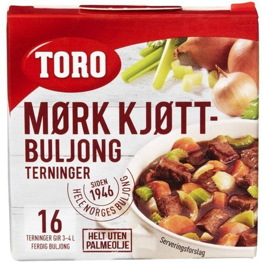Toro Dark bouillon Broth Cubes 16 pc (Mørke buljong terninger) 64 grams - Scandi Candy Swedish Candy Shop