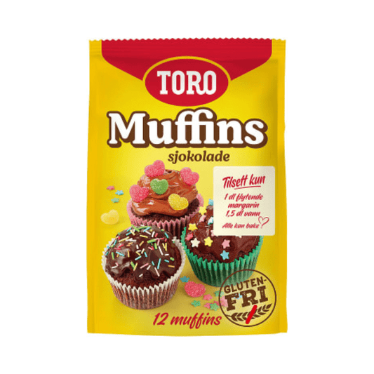 Toro Gluten - Free Chocolate Muffin Mix 342g – Muffins Mix Sjokolade - Scandi Candy Swedish Candy Shop