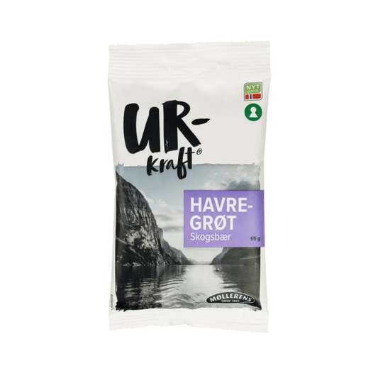 Urkraft Oatmeal with Forest Berries 65g – Havregrøt med Skogsbær - Scandi Candy Swedish Candy Shop