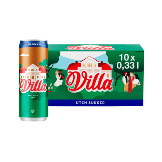 Villa Light 0.33L x10 no added sugar Cans – Villa Lett 0.33L x10 Boks - Scandi Candy Swedish Candy Shop