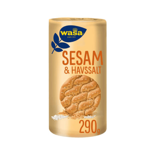 Wasa Crispbread Round Sesame & Sea Salt 290g – Runda - Scandi Candy Swedish Candy Shop